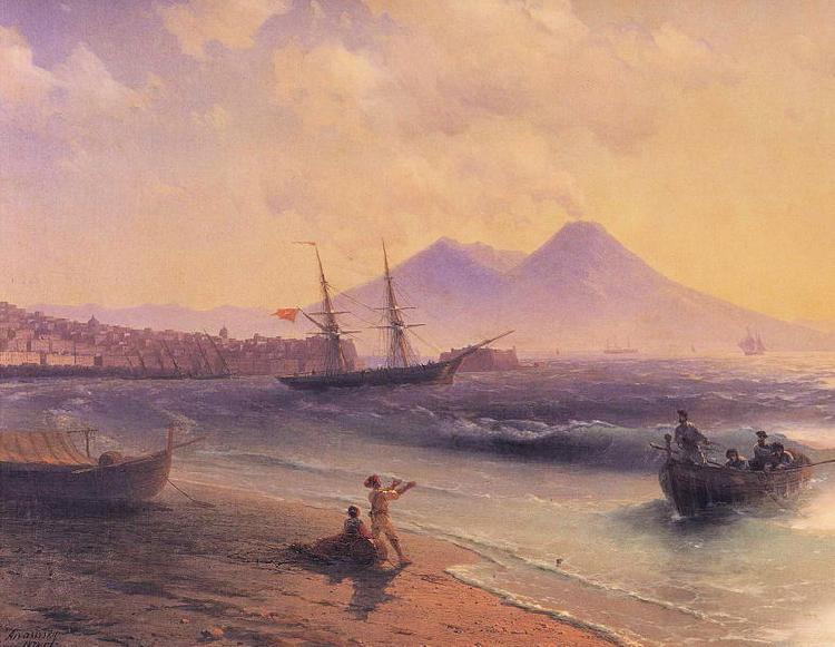 Ivan Aivazovsky Fishermen Returning Near Naples Sweden oil painting art